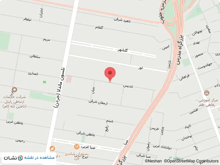 مکان ما بر روی نقشه